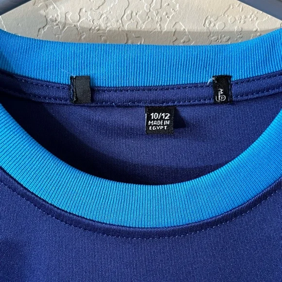 Boy Beverly Hills Polo Club Matching Set Navy and Light Blue Tee - Picture 4 of 7